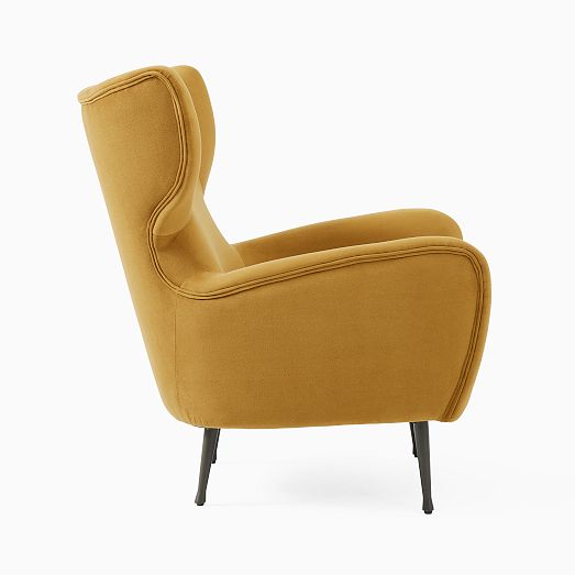 Lucia Wing Chair - Metal Legs | West Elm