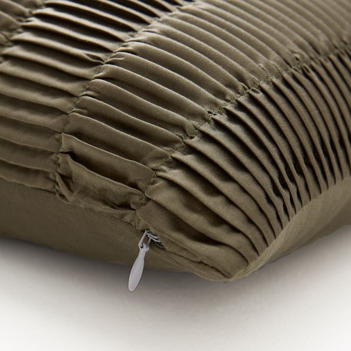 Vertical Pleated TENCEL™ Pillow Cover West Elm