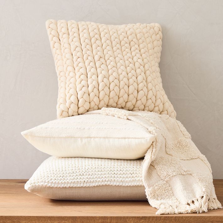 Jersey Chindi Knit Pillow Cover | West Elm