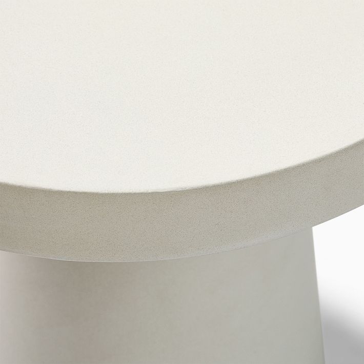 Concrete Pedestal Outdoor Round Side Table (18") | West Elm