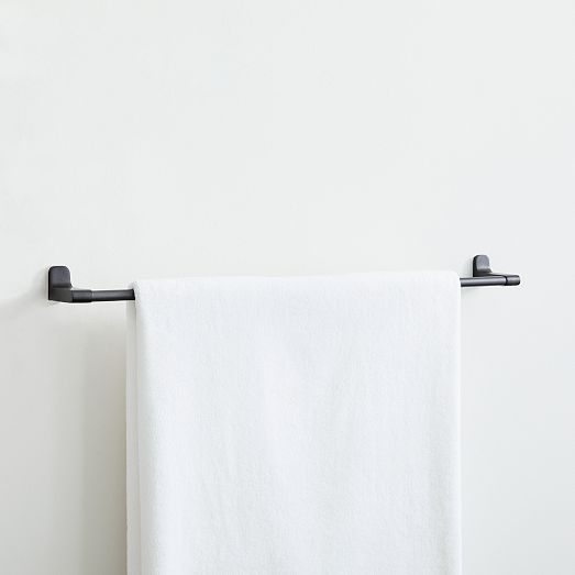 Mid-Century Contour Bathroom Hardware – Dark Bronze | West Elm
