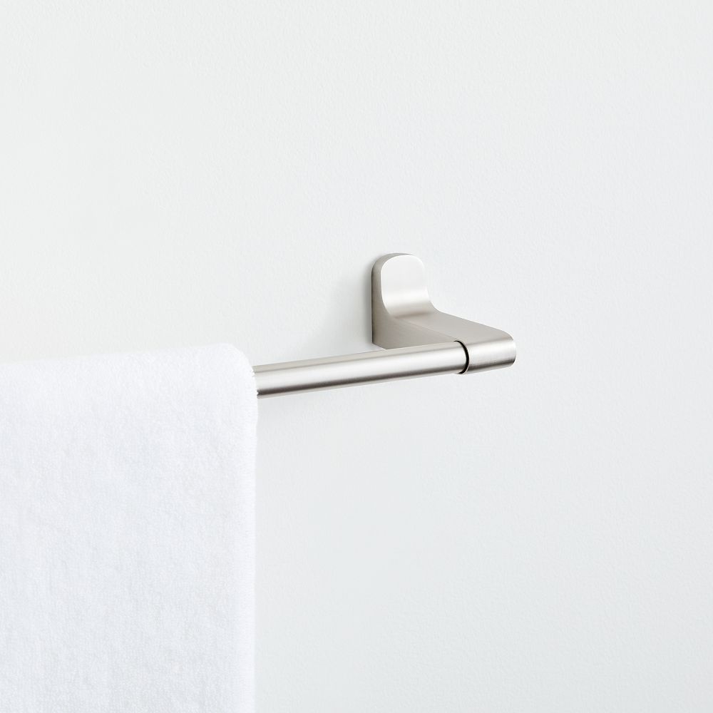 Mid-Century Contour Bathroom Hardware - Brushed Nickel | West Elm