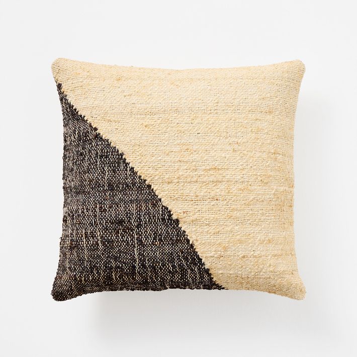 Colorblock Jute Pillow Cover West Elm