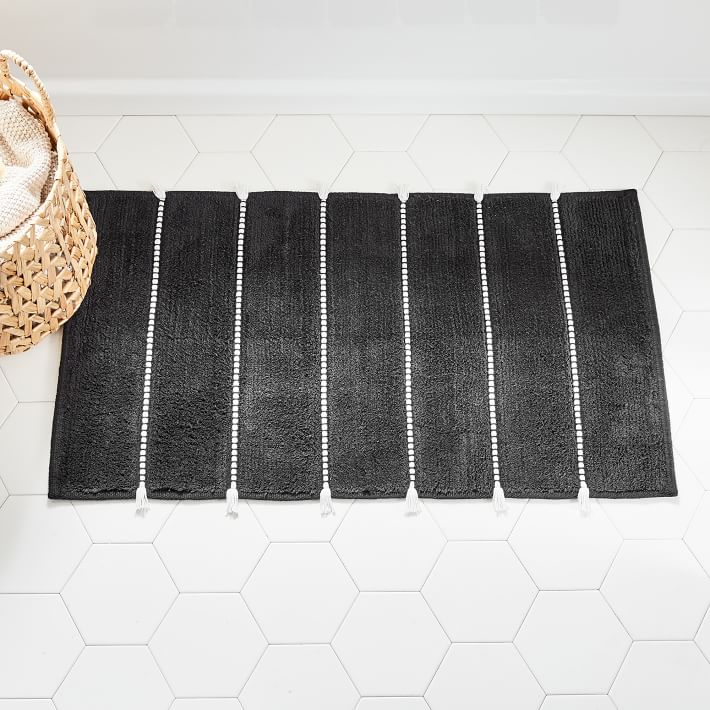 Tassel Stripe Bath Mat West Elm
