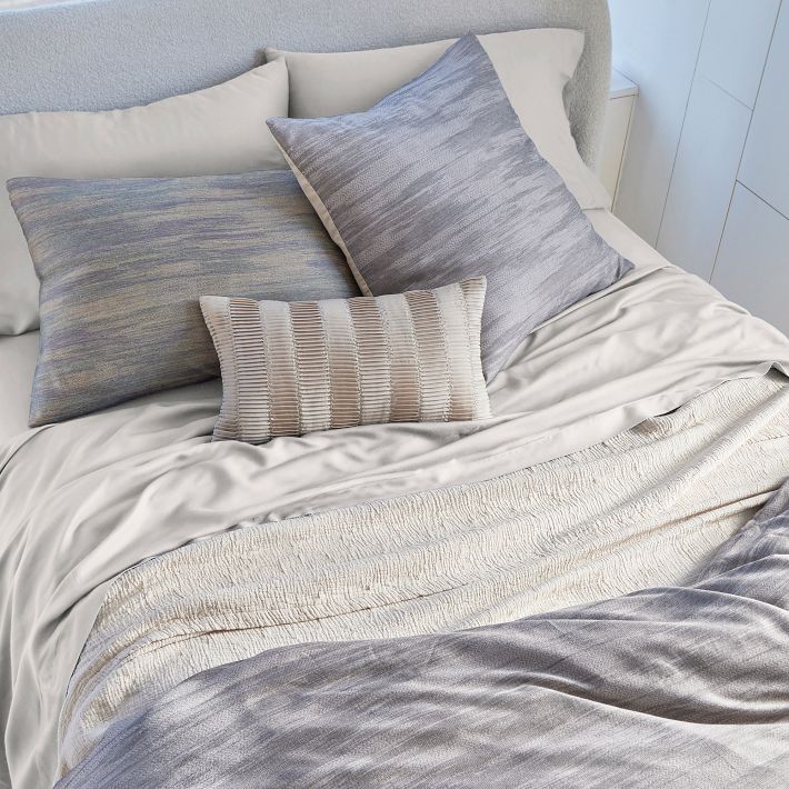 Silky Tencel™ Striated Duvet Cover And Shams West Elm