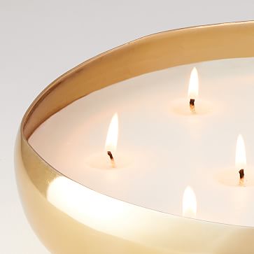 Oversized Metal Candle - Oud and Amber | West Elm