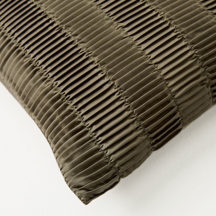 Vertical Pleated TENCEL™ Pillow Cover West Elm