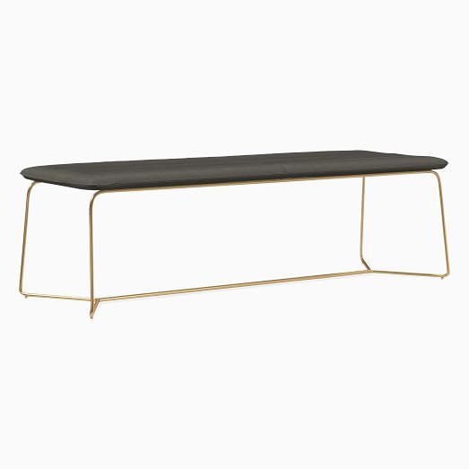 Slope Vegan Leather Dining Bench (52") West Elm