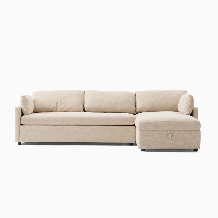 Marin 2Piece Sleeper Sectional w/ Storage Chaise (111") West Elm