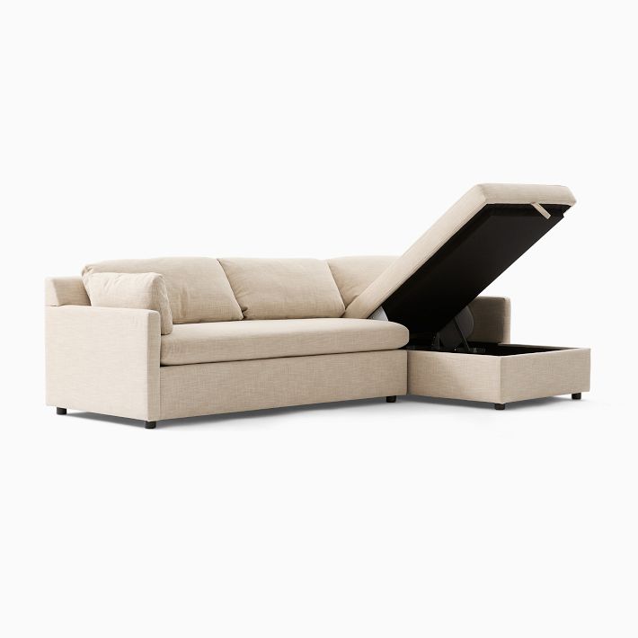 Marin 2Piece Sleeper Sectional w/ Storage Chaise (111") West Elm