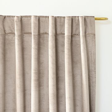 Luster Velvet Curtain - Simple Taupe | West Elm