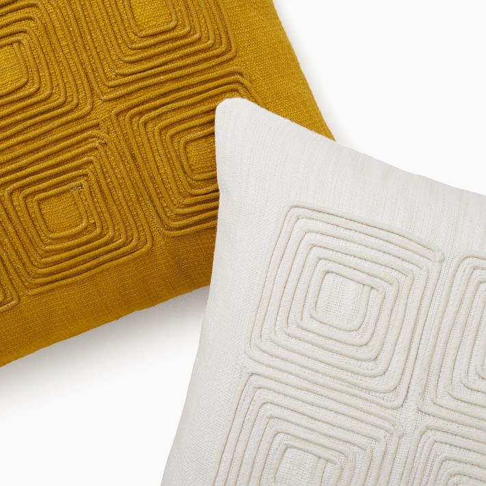 Corded Grid Pillow Cover West Elm
