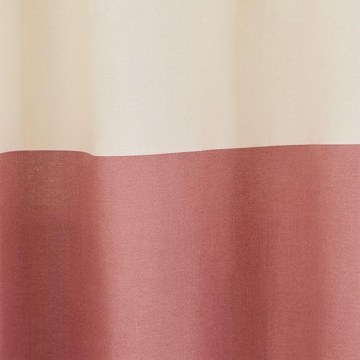 Colorblock Canvas Shower Curtain West Elm