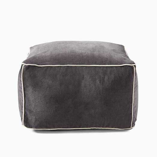 Cotton Velvet Pouf | West Elm