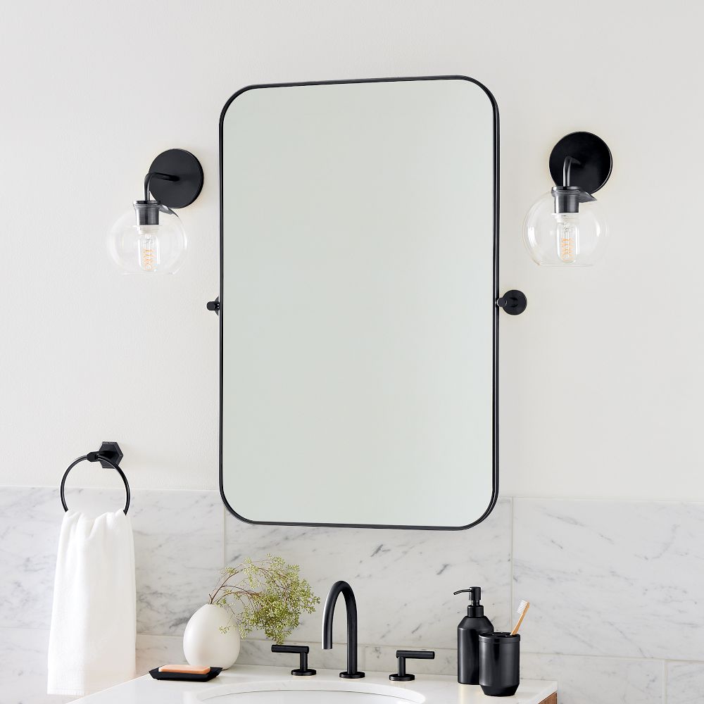 Metal Frame Pivot Wall Mirror Rectangle West Elm