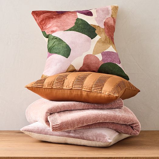 Lush Floral Pillow Cover & Throw Set West Elm