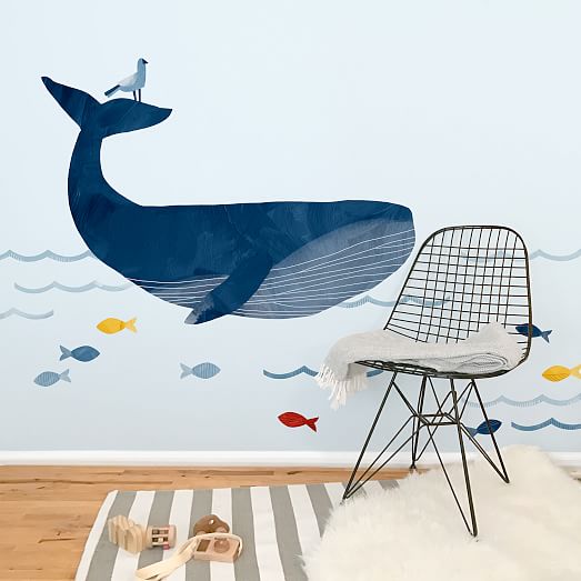 Mej Mej Warrick The Whale Peel & Stick Wall Decals 