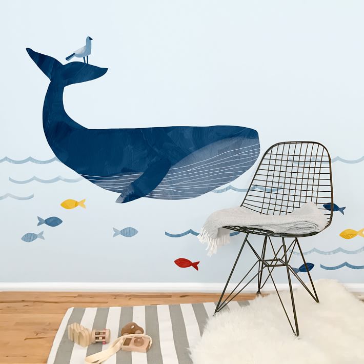 Mej Mej Warrick The Whale Peel & Stick Wall Decals | West Elm