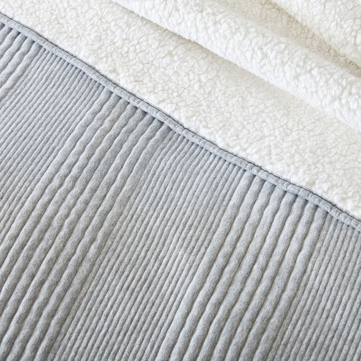 Cotton Cloud Jersey Sherpa Blanket West Elm