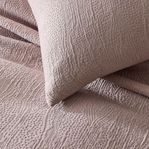 Silky TENCEL™ & Cotton Matelasse Duvet Cover & Shams West Elm