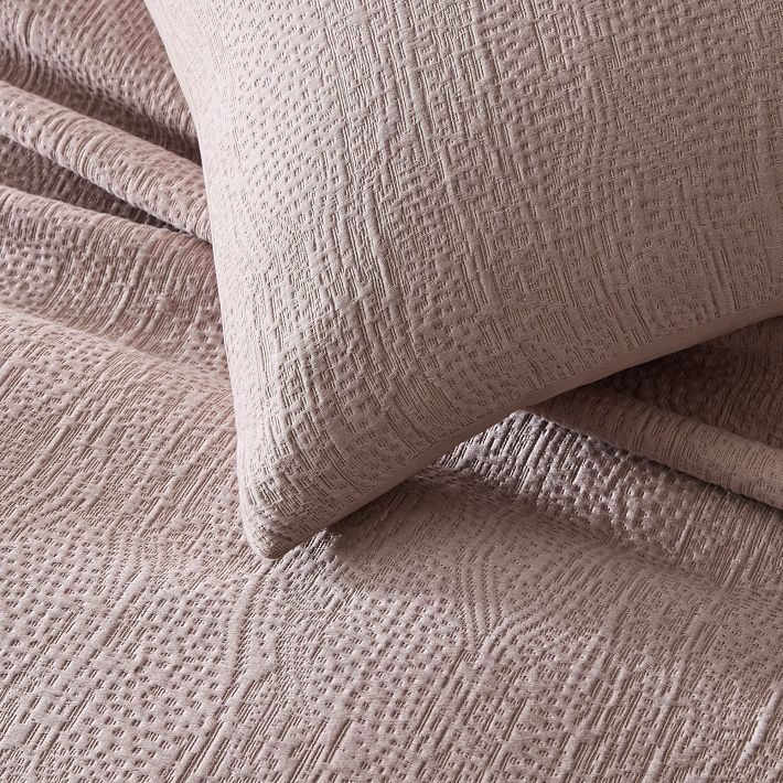 Silky TENCEL™ & Cotton Matelasse Duvet Cover & Shams West Elm