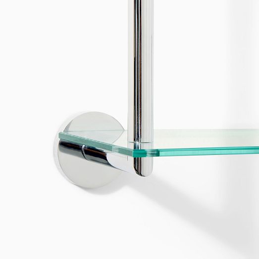 Modern Overhang Triple Glass Bathroom Shelf West Elm