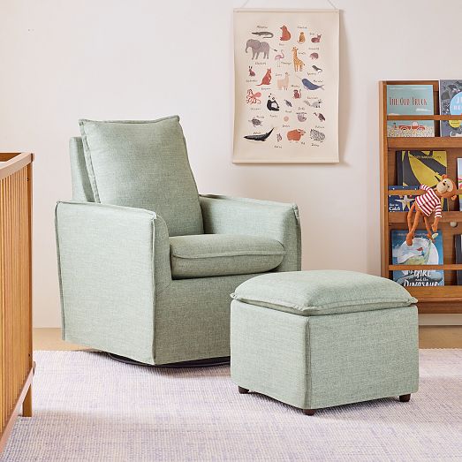 Paxton Slipcover Swivel Glider | West Elm