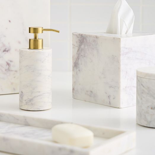 Amalfi Marble Bath Accessories West Elm