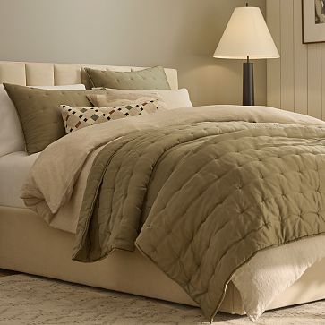 Silky TENCEL™ Crescent Stitch Quilt & Shams | West Elm