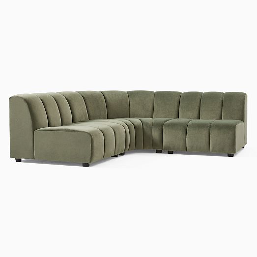 Avalon Channeled 3-Piece L-Shaped Sectional (87