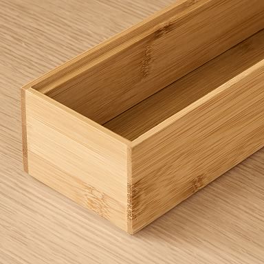 mDesign Bamboo Drawer Organizers (Set of 2)