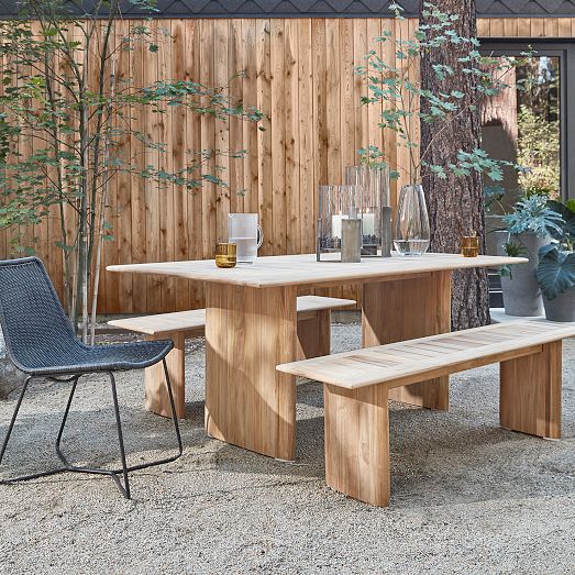Anton Outdoor Teak Dining Table (72"96") West Elm