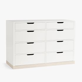 HAUGA Chest of 3 drawers with shelf, white, 271/2x455/8 - IKEA