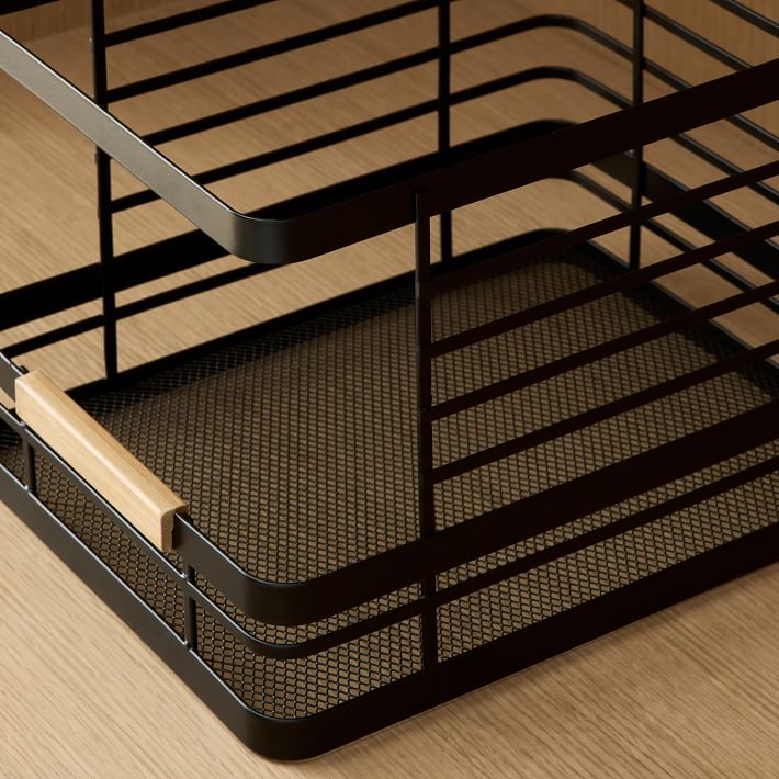 mDesign Metal Stacking Baskets Set of 2 West Elm