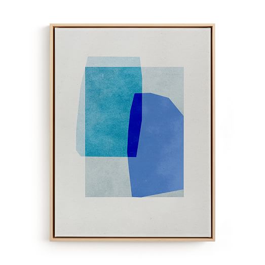 Blue Abstraction Framed Wall Art by Minted for West Elm | West Elm