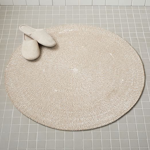 SpaceDyed Round Bath Mat West Elm