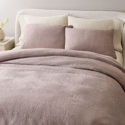 Silky TENCEL™ & Cotton Matelasse Duvet Cover & Shams | West Elm