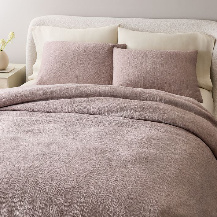 Silky TENCEL™ & Cotton Matelasse Duvet Cover & Shams West Elm