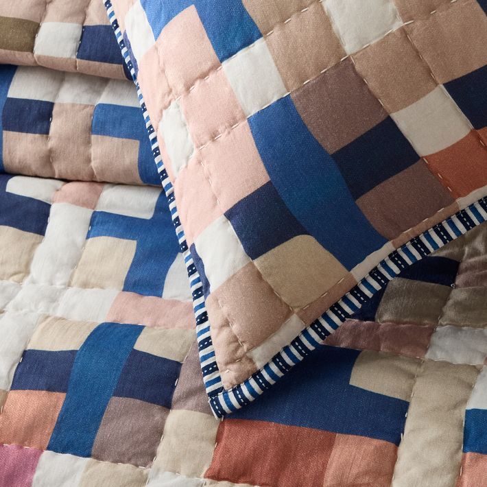 Harlowe Stitched Quilt & Shams West Elm