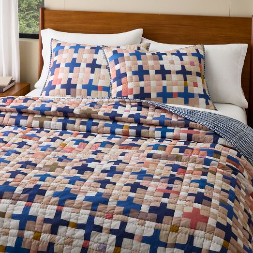 Anchal Project Multi-Check Quilt Throw Collection