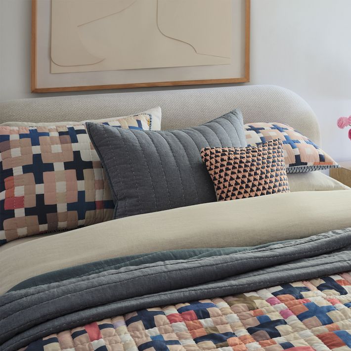 Harlowe Stitched Quilt & Shams West Elm
