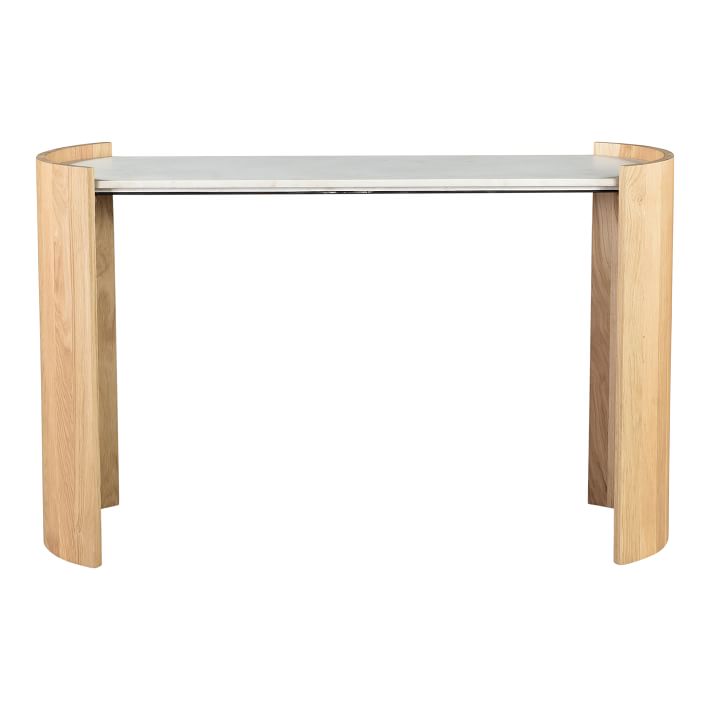 Curved Wood Legs Console Table (50") West Elm