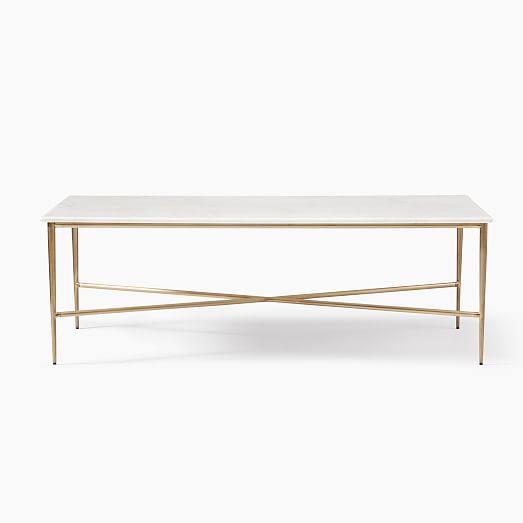 Neve Marble Coffee Table Modern Living Room Furniture West Elm