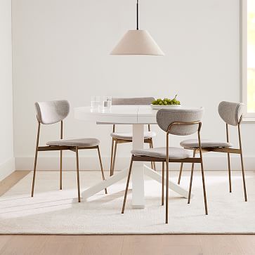 Mid-Century Modern Petal Upholstered Dining Chair | West Elm