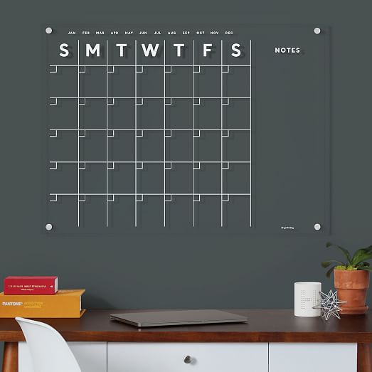 Girl Friday Acrylic Calendar - Side Notes | West Elm