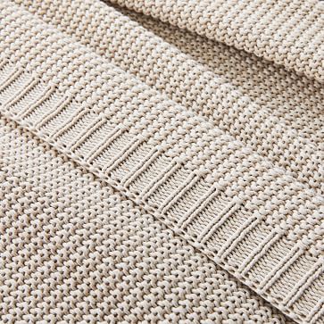 Cotton Knit Bed Blanket | West Elm