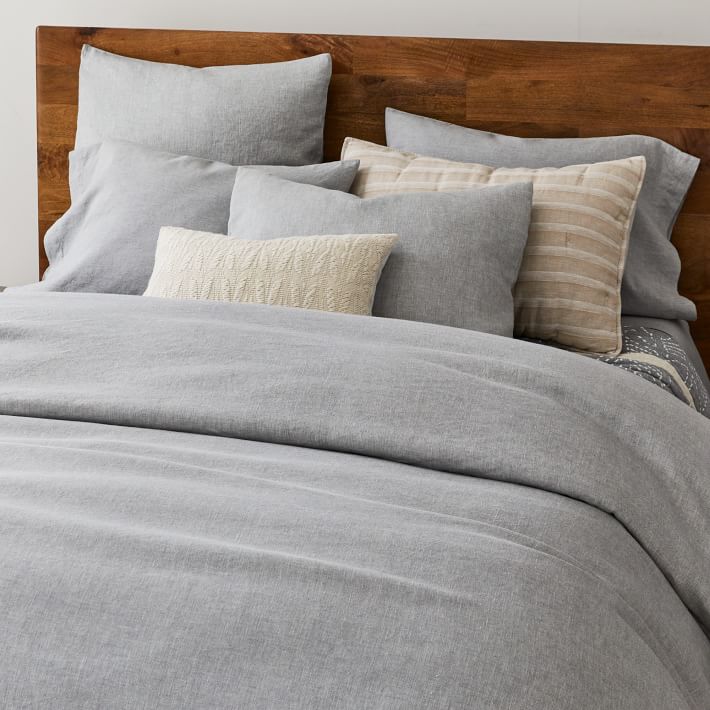 Hemp & Cotton Solid Duvet Cover & Shams West Elm