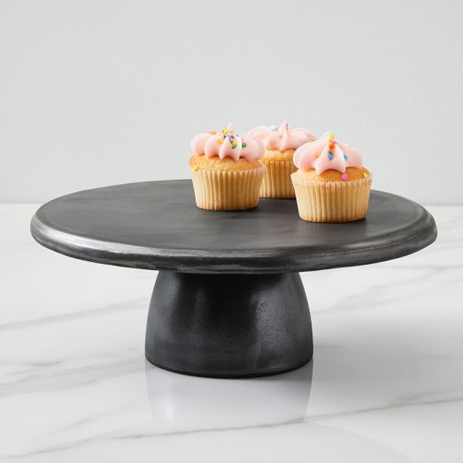 Honeycomb Studio Cake Stand - Metallic Black | West Elm