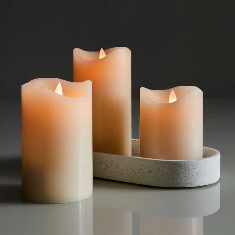 Premium Flicker Flameless Wax Pillar Candles West Elm