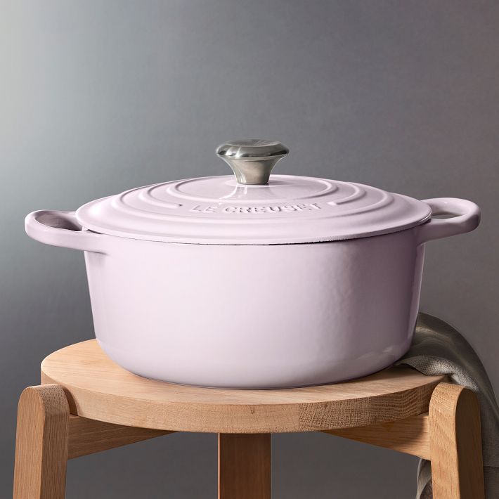 Crock-Pot Artisan 7 Quart Enamled Cast Iron Dutch Oven in Blush Pink -  Dishwasher Safe - Oven Safe in the Cooking Pots department at